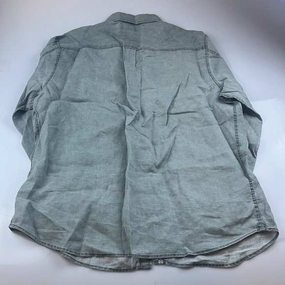 Natural Blue by Visitor Linen Button Down Shirt S113-6 - Picture 7 of 7